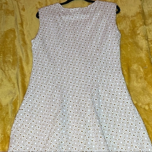 Sharagano Vintage Women's Dress Brown & white​​​​​​​​​​​​​​​​​​​​​​​​​​ - Picture 3 of 6